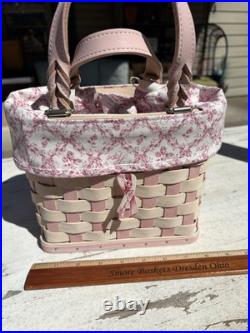 Longaberger Horizon of Hope purse basket with liner and protector