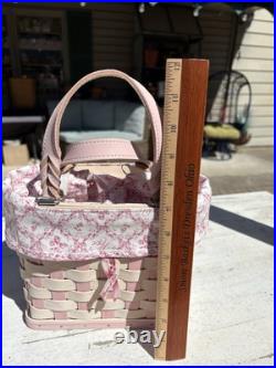 Longaberger Horizon of Hope purse basket with liner and protector