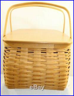 Longaberger Hostess Collection Craft Keeper Basket, Lid & 3 Piece Protector Set