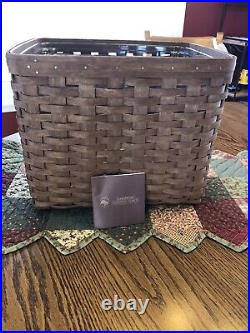 Longaberger Hostess File Basket with Protector, Wood Crafts Lid and liner