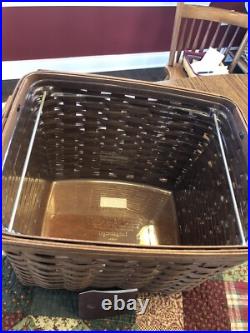 Longaberger Hostess File Basket with Protector, Wood Crafts Lid and liner