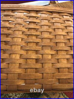 Longaberger Hostess File Basket with Protector, Wood Crafts Lid and liner
