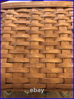 Longaberger Hostess File Basket with Protector, Wood Crafts Lid and liner