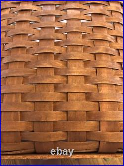 Longaberger Hostess File Basket with Protector, Wood Crafts Lid and liner