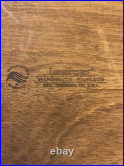 Longaberger Hostess File Basket with Protector, Wood Crafts Lid and liner