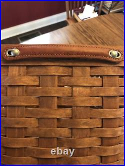 Longaberger Hostess File Basket with Protector, Wood Crafts Lid and liner
