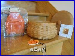 Longaberger Hostess Halloween Basket Set Pumpkin 2 liners! Shipping included