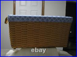 Longaberger Hostess Hope Chest Basket, Protector & Provincial Paisley Liner Rare