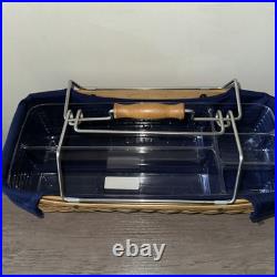 Longaberger Hostess Household Caddy Basket Navy Blue Liner Plastic Insert