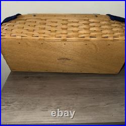Longaberger Hostess Household Caddy Basket Navy Blue Liner Plastic Insert