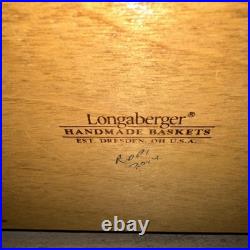 Longaberger Hostess Household Caddy Basket Navy Blue Liner Plastic Insert