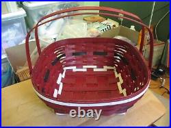 Longaberger Hostess SANTA BELLY HOMEMADE TREATS Basket w Protector & Liner