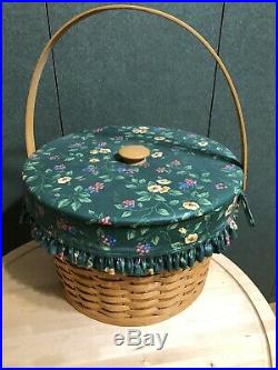 Longaberger Hostess Sewing Basket Set Complete