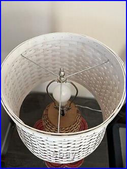 Longaberger Hostess Woven Table Lamp With Dresden And Company Woven Lamp Shade