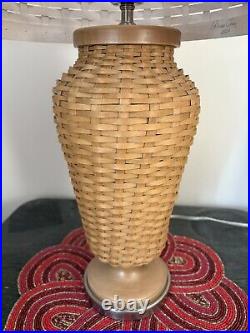 Longaberger Hostess Woven Table Lamp With Dresden And Company Woven Lamp Shade