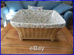 Longaberger Housekeeping Basket Set Warm Brown Huge Beautiful