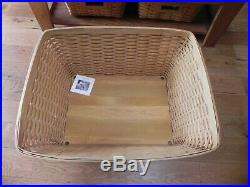 Longaberger Housekeeping Basket Set Warm Brown Huge Beautiful