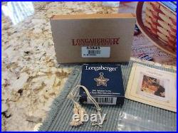 Longaberger Inaugural 2001 Basket, Lid, Liner, Protector & Tie On Set NIP