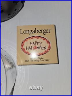 Longaberger Iron Cauldron Basket Wood Lid Black Cat Knob Liner Protector Read Longaberger Iron Cauldron Basket Wood Lid Black Cat Knob Liner Protector Read