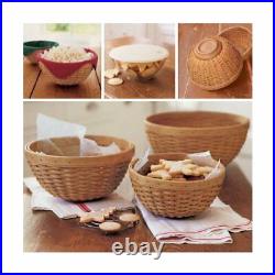 Longaberger Ivy BOWL BASKET SET 4-Liners 7 9 11 13 inch USA New in Bags
