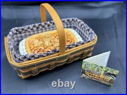 Longaberger JW CClub Mini Gathering Basket Dish Faux Dessert Liner Protector