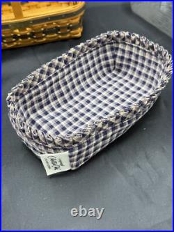 Longaberger JW CClub Mini Gathering Basket Dish Faux Dessert Liner Protector