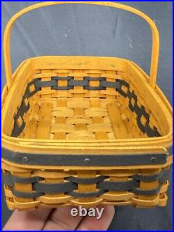 Longaberger JW CClub Mini Gathering Basket Dish Faux Dessert Liner Protector