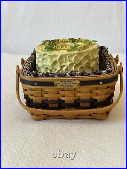 Longaberger JW Collection Miniature 02-03 Cake Basket Set With LEMON ZEST CAKE