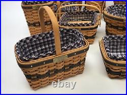 Longaberger JW Collection Miniature Basket 12-piece Complete Set