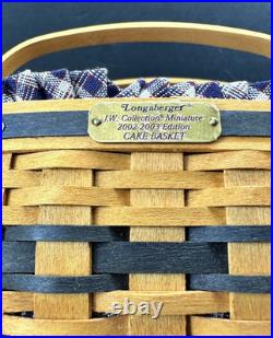 Longaberger JW Collection Miniature Basket Set Of 7 Liners Protectors Longaberger JW Collection Miniature Basket Set Of 7 Liners Protectors