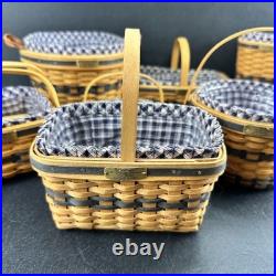 Longaberger JW Collection Miniature Basket Set Of 7 Liners Protectors Longaberger JW Collection Miniature Basket Set Of 7 Liners Protectors