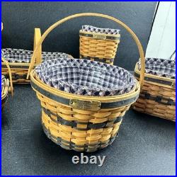 Longaberger JW Collection Miniature Basket Set Of 7 Liners Protectors Longaberger JW Collection Miniature Basket Set Of 7 Liners Protectors