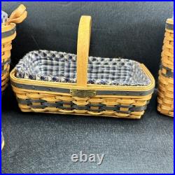 Longaberger JW Collection Miniature Basket Set Of 7 Liners Protectors Longaberger JW Collection Miniature Basket Set Of 7 Liners Protectors