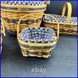 Longaberger JW Collection Miniature Basket Set Of 7 Liners Protectors Longaberger JW Collection Miniature Basket Set Of 7 Liners Protectors