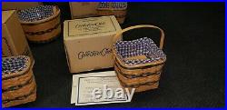 Longaberger JW Collection Miniature Baskets Set of 7