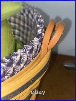 Longaberger JW Miniature Corn Basket Set-8 Ears Of Corn, Liner And Protector-2002