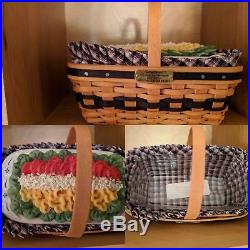 Longaberger JW collectors club miniture basket set with cabinet