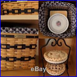 Longaberger JW collectors club miniture basket set with cabinet
