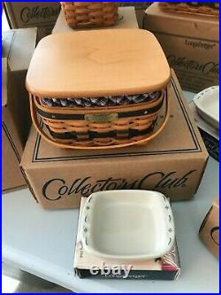 Longaberger J. W. Collector's Club Miniature Baskets Complete Set Plus Extras