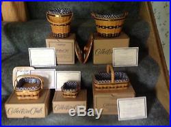 Longaberger J. W. Miniature Baskets, Set Of 5, NEW