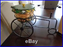 Longaberger John Deere Basket Combo Wrought Iron Tractor Stand -awesome Set