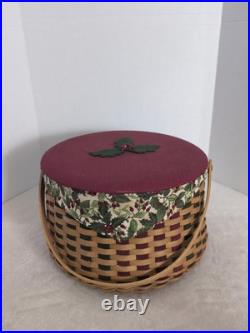 Longaberger Joyful Chorus 1 Basket 1 Lid 2 Protectors 2 Liner 1 cover Christmas