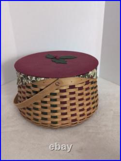 Longaberger Joyful Chorus 1 Basket 1 Lid 2 Protectors 2 Liner 1 cover Christmas
