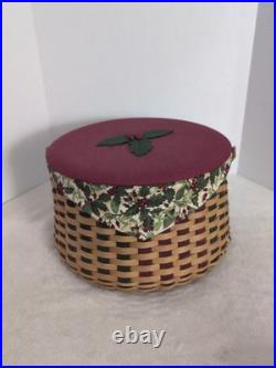 Longaberger Joyful Chorus 1 Basket 1 Lid 2 Protectors 2 Liner 1 cover Christmas
