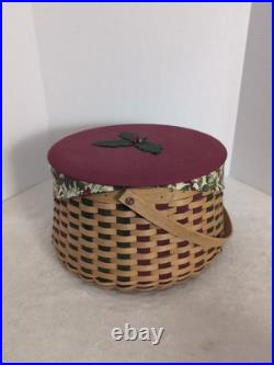 Longaberger Joyful Chorus 1 Basket 1 Lid 2 Protectors 2 Liner 1 cover Christmas