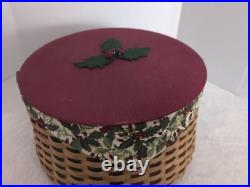 Longaberger Joyful Chorus 1 Basket 1 Lid 2 Protectors 2 Liner 1 cover Christmas