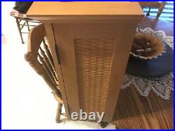 Longaberger Jw CC Miniature Basket Set And Glass Display Cabinet
