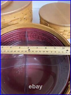 Longaberger Keeping Basket Set 13, 11, 9, 7, And 5 Accessories Warm Brown