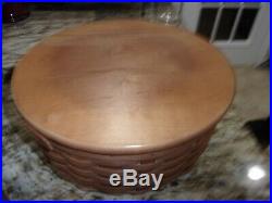 Longaberger Keeping Basket Set Of 5 Wood Lids And Accessories