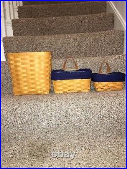 Longaberger Key Basket Sets, Tall, Medium, And Small